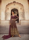 Brown Colour Latest Fancy Heavy Wedding Wear Butterfly Net With Embroidery With Stone work Designer Salwar Suit Collection 5602
